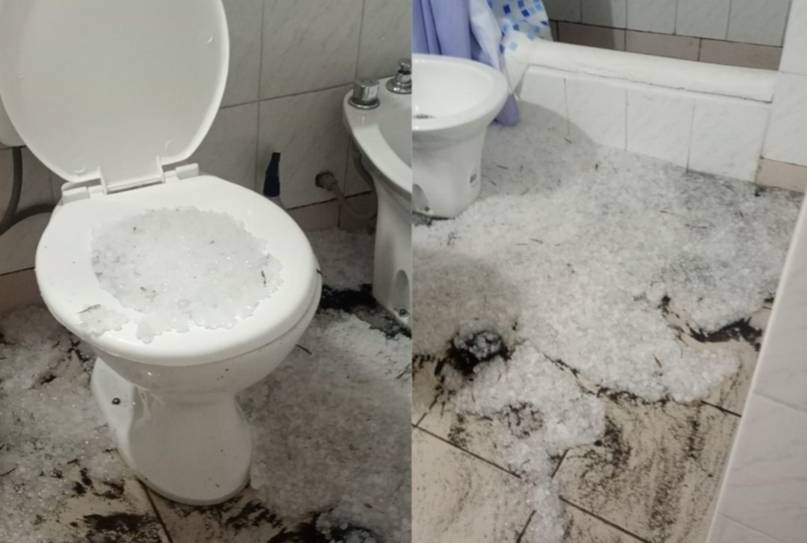 Inodoros y ¿granizo?